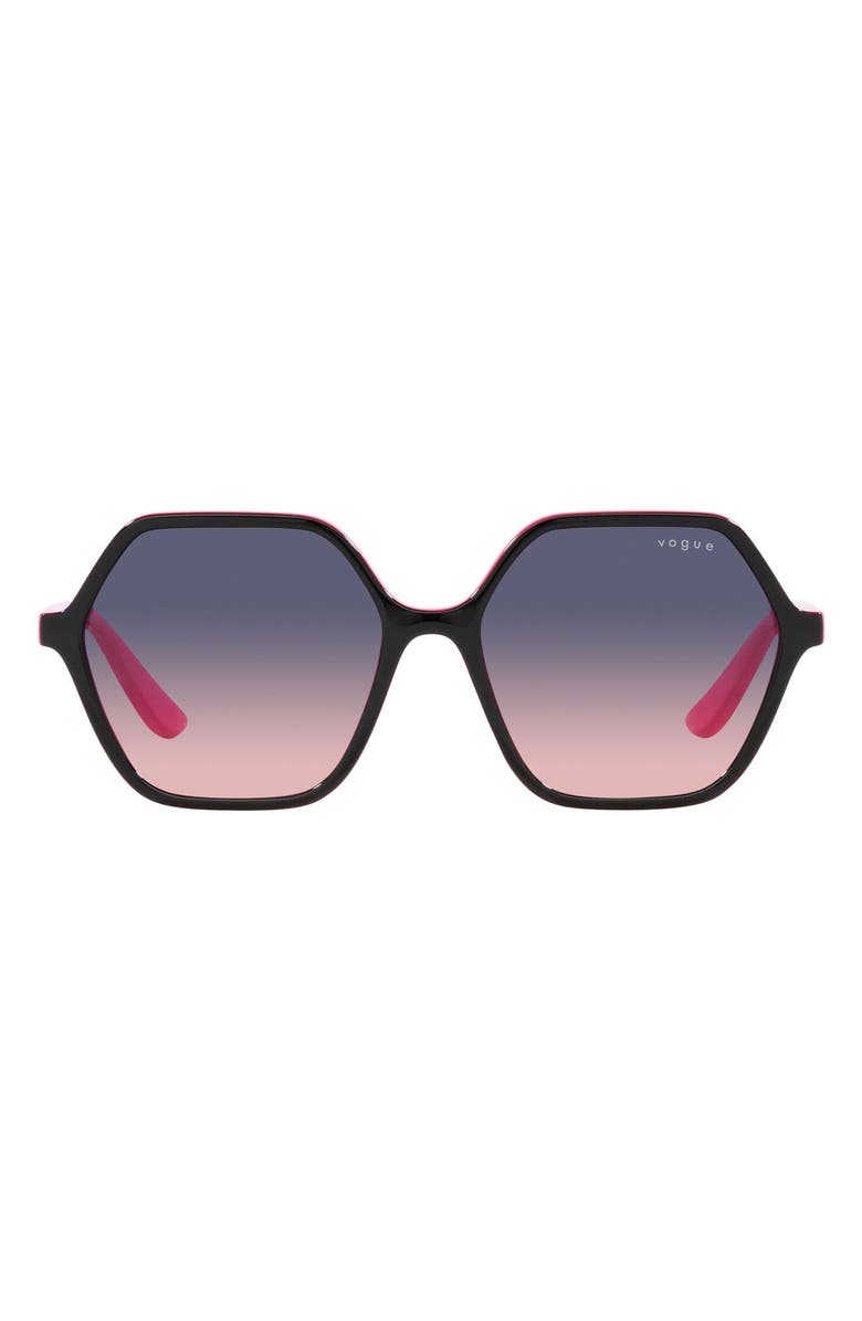 VOGUE 55mm Gradient Irregular Sunglasses, Main, color,