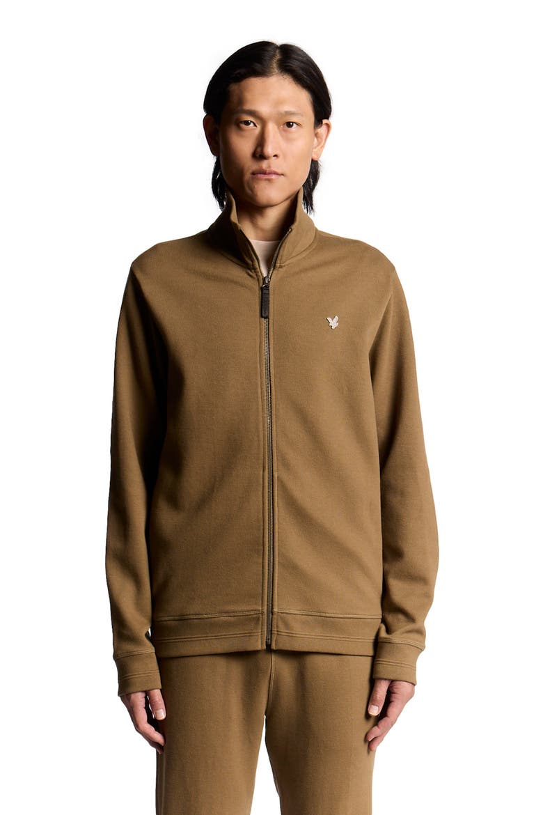 Diagonal Weave Zip Through Sweatshirt, Alternate, color, Dusky Green
