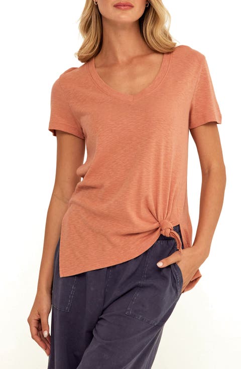 Norma Textured Slubbed Cotton Blend T-Shirt