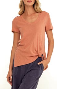 Threads 4 Thought Norma Textured Slubbed Cotton Blend T-Shirt