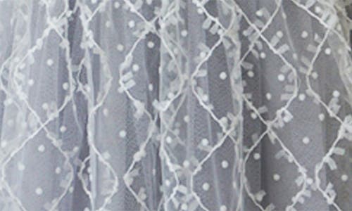 Popatu Kids' Lattice Lace Party Dress In Gray