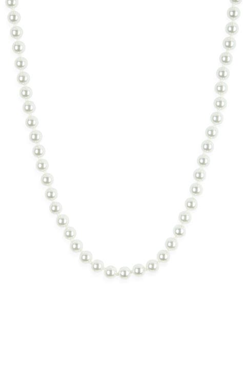 Faux Pearl Long Necklace