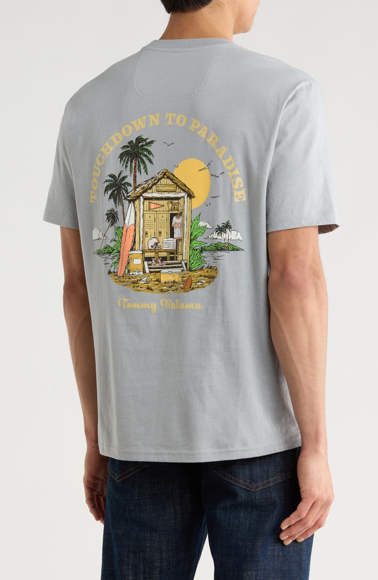 Tommy Bahama Touchdown to Paradise Graphic T-Shirt, Alternate, color, Ultimate Grey