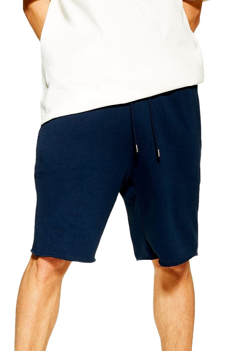 Jersey Sweat Shorts, Main, color, NAVY BLUE