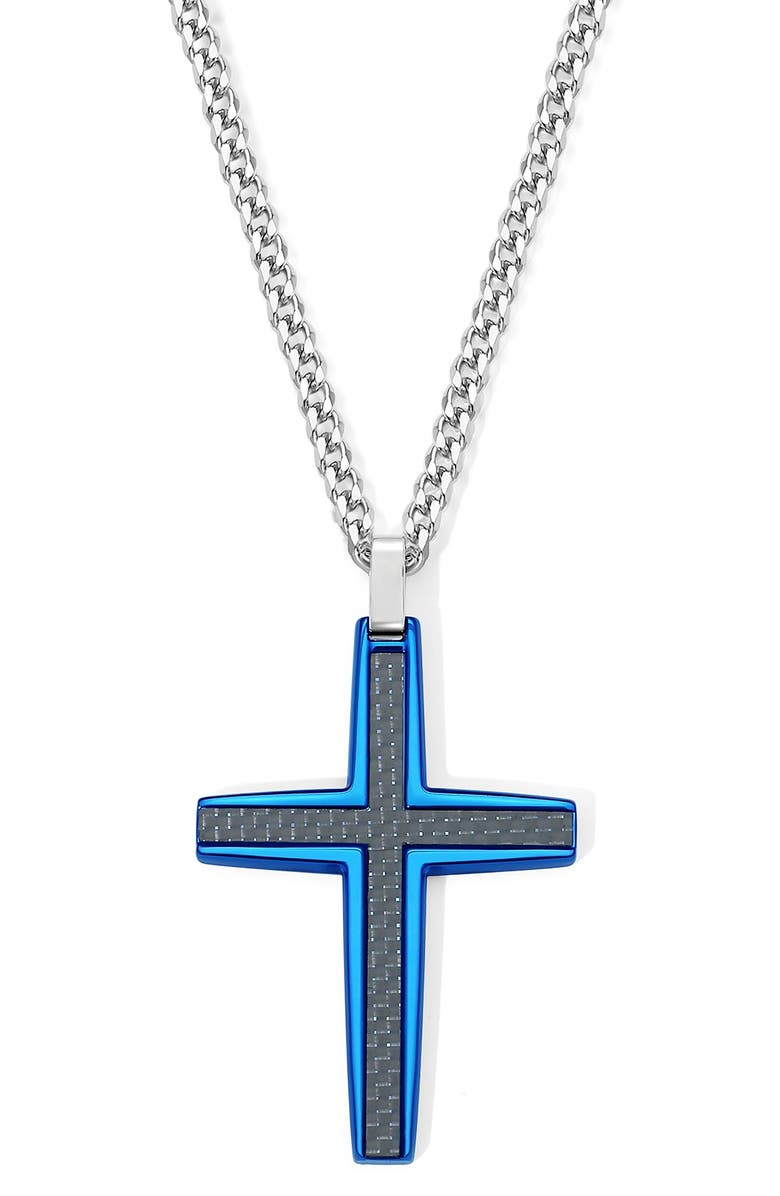 Brook and York Men's Cross Pendant Necklace, Main, color, 