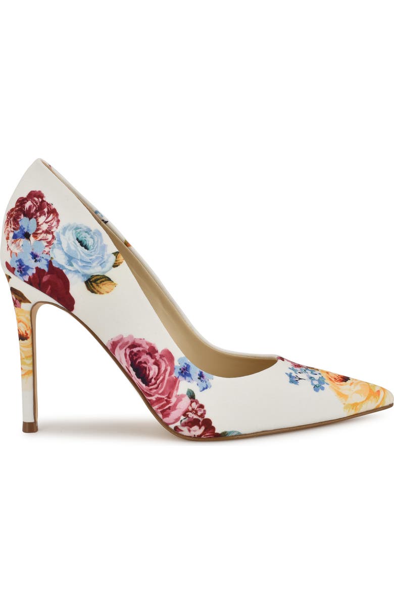 Nine West Fresh Pointed Toe Pump, Alternate, color, White Floral