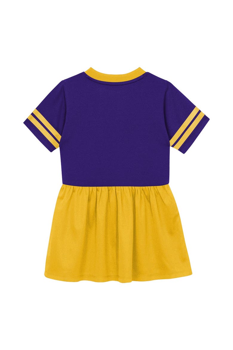 Toddler Outerstuff  Purple Minnesota Vikings Stadium Lights V-Neck Fashion Football Jersey Dress, Alternate, color, Purple