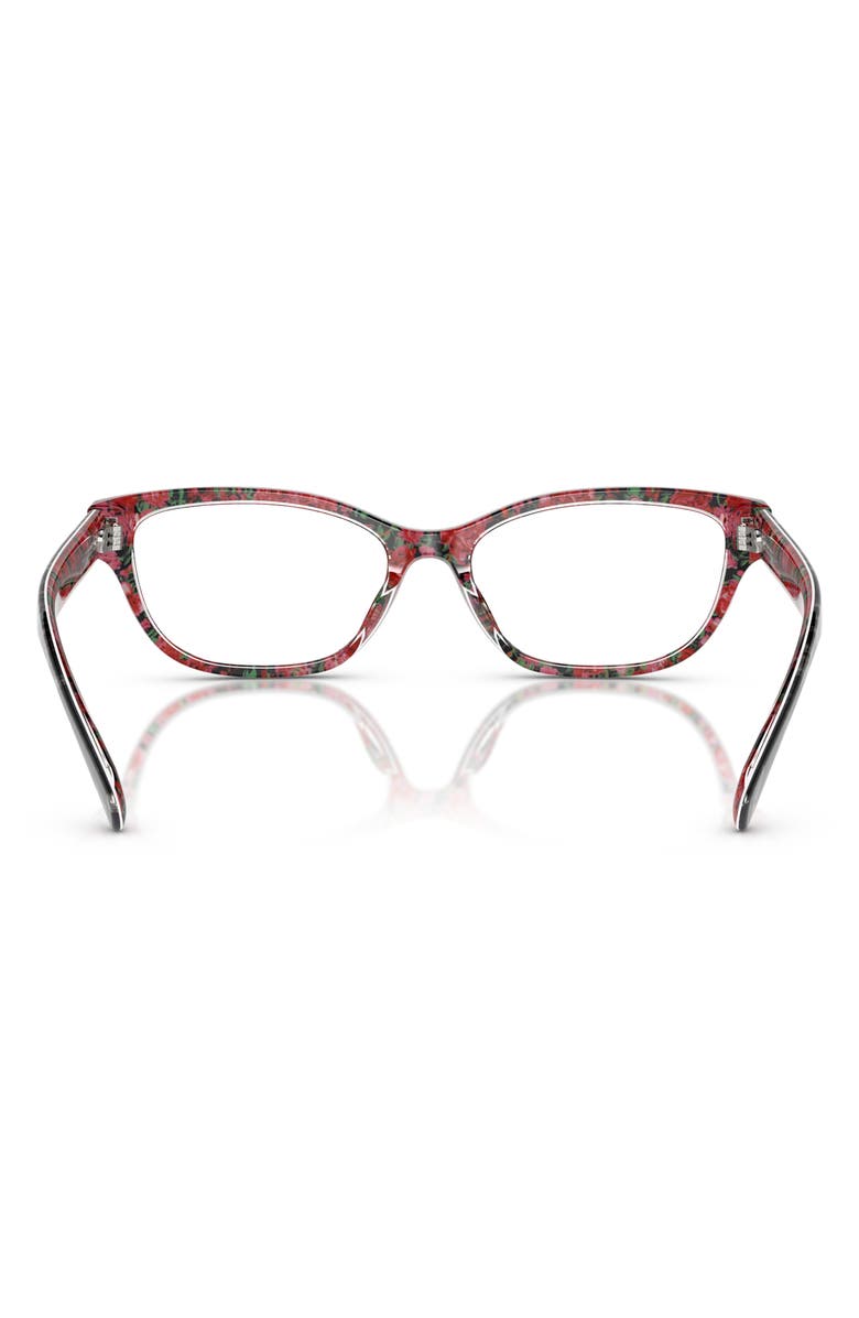 COACH 54mm Pillow Optical Glasses, Alternate, color, Black / Pink / Demo Lens