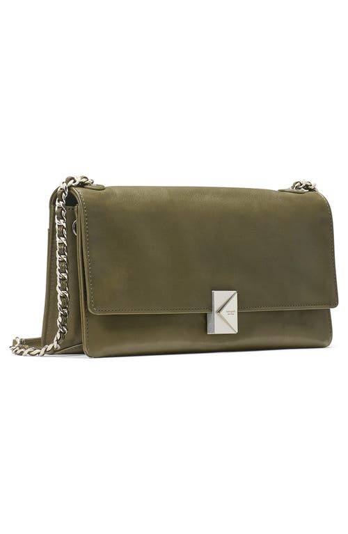 Kate Spade New York Deco Fine Grain Leather Convertible Chain Shoulder Bag In Green