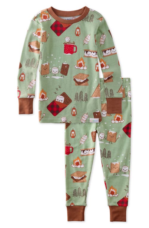 Butterblu Kids' Zen Print Fitted Organic Cotton Two-piece Pajamas In Multi