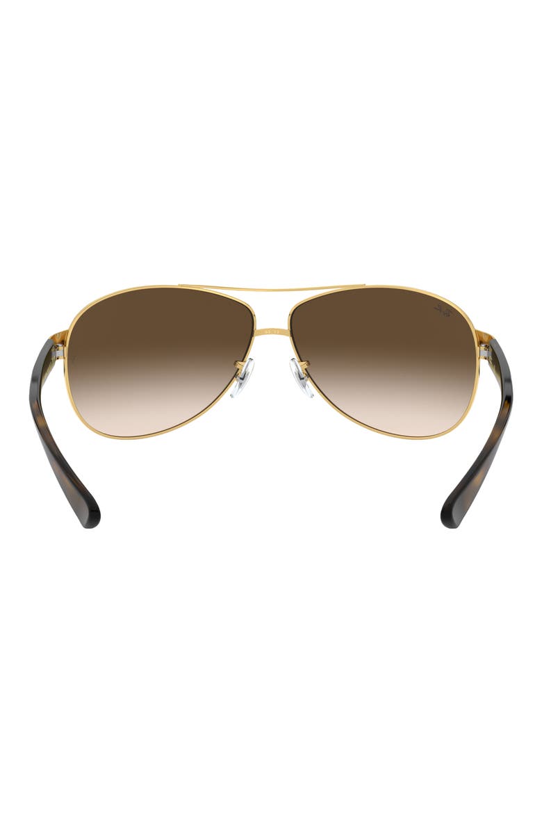 67mm Gradient Pilot Sunglasses, Alternate, color, ARISTA / BROWN