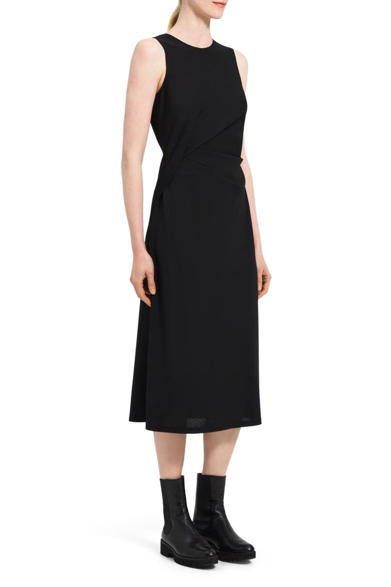 Drape Detail Sleeveless Sweater Dress, Alternate, color, BLACK