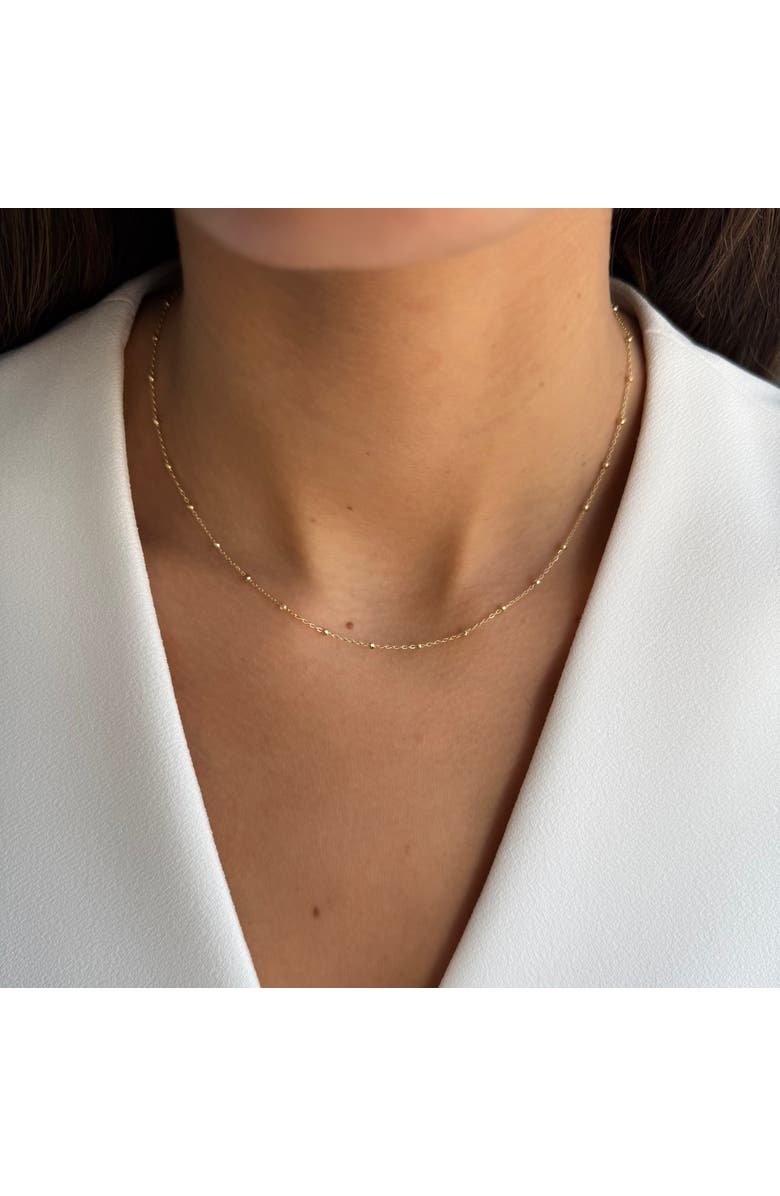 BY ADINA EDEN Dainty Ball Chain Necklace 14K, Alternate, color,