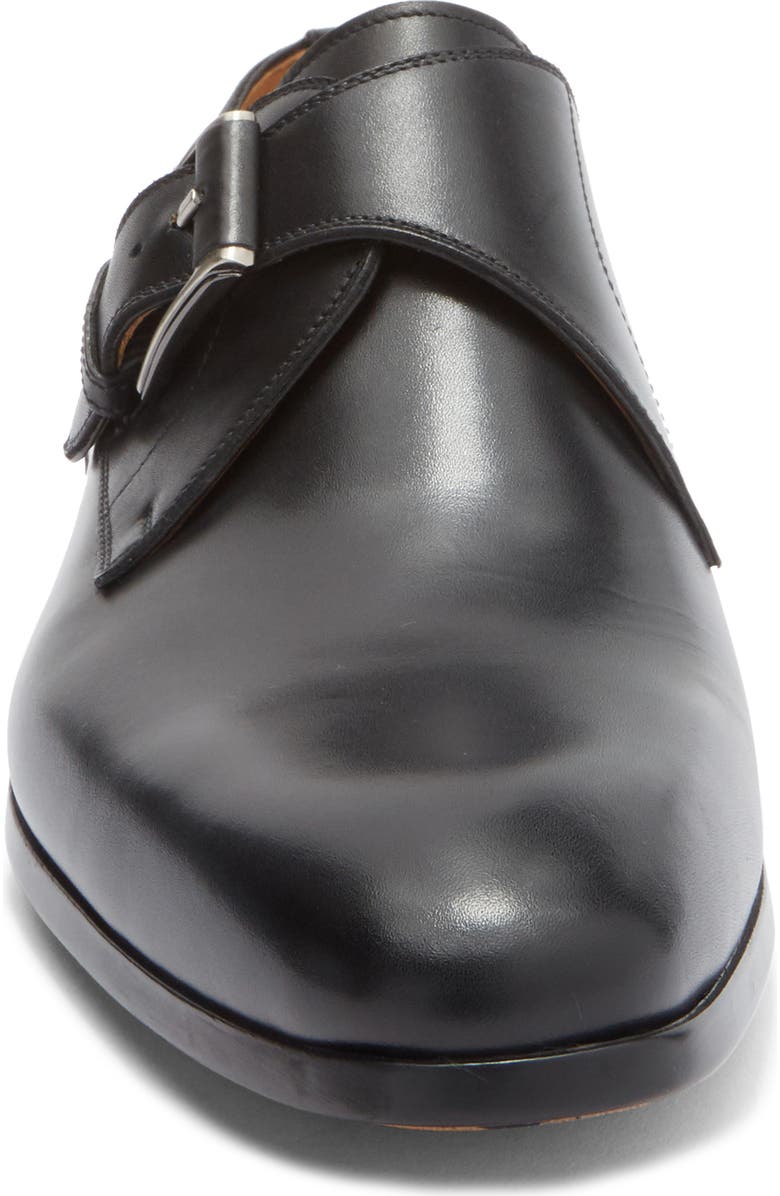 Magnanni Manning Monk Strap Shoe, Alternate, color, Black