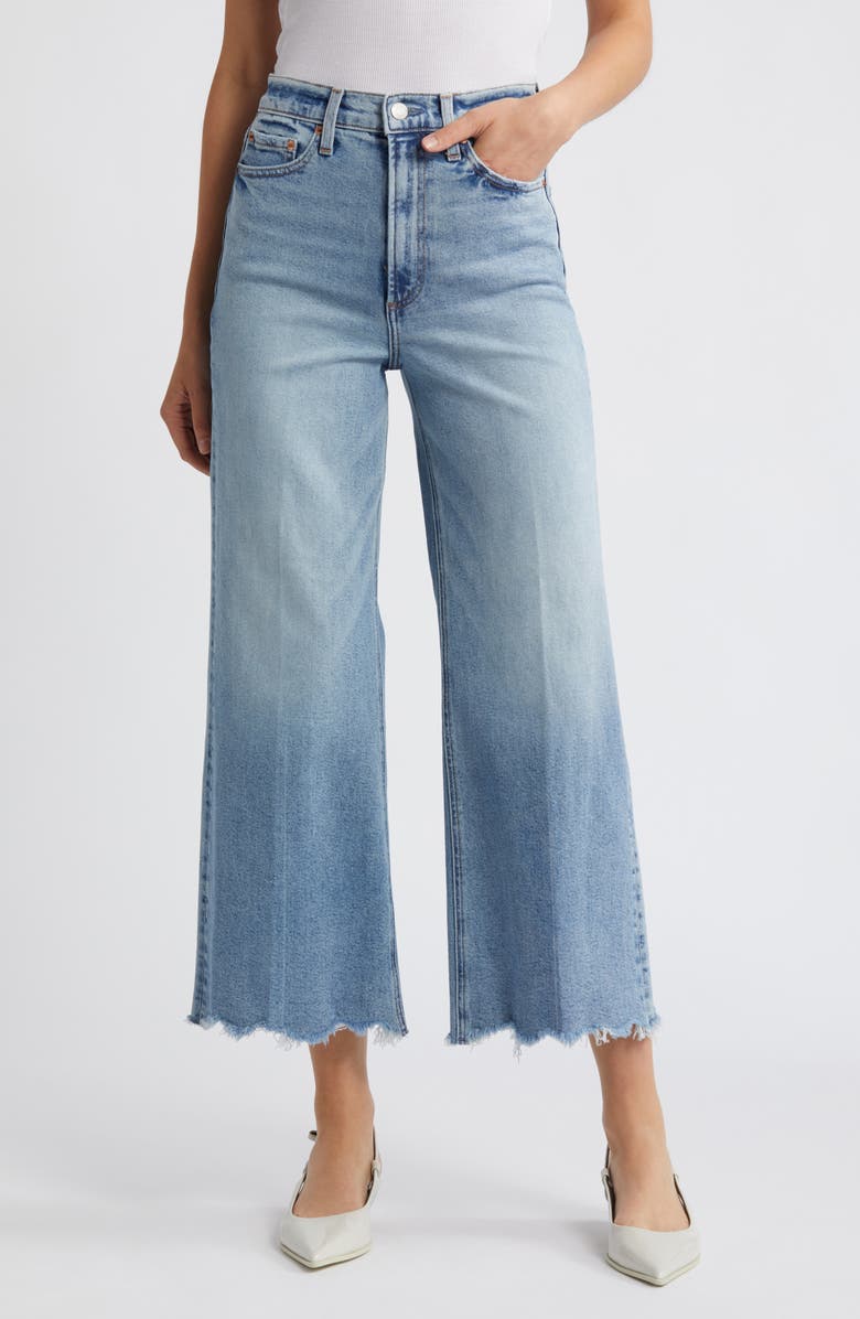 Pistola Lana Raw Hem Ankle Wide Leg Jeans, Main, color, Villa