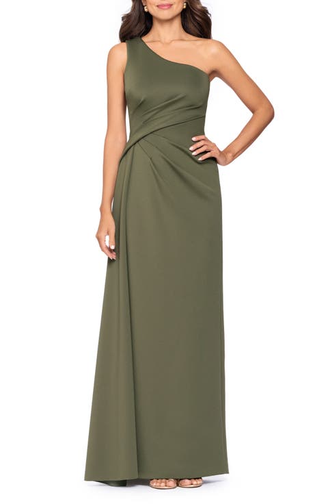 One-Shoulder Scuba Gown