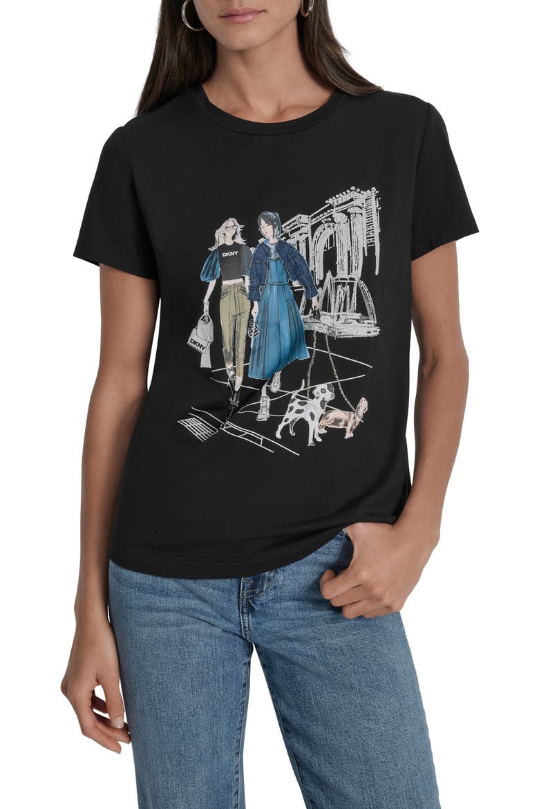Met Museum Conversational Graphic T-Shirt, Main, color, BLACK