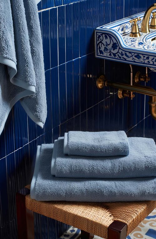 Italic Ultraplush Australian Cotton Luxe Towel Set In Blue