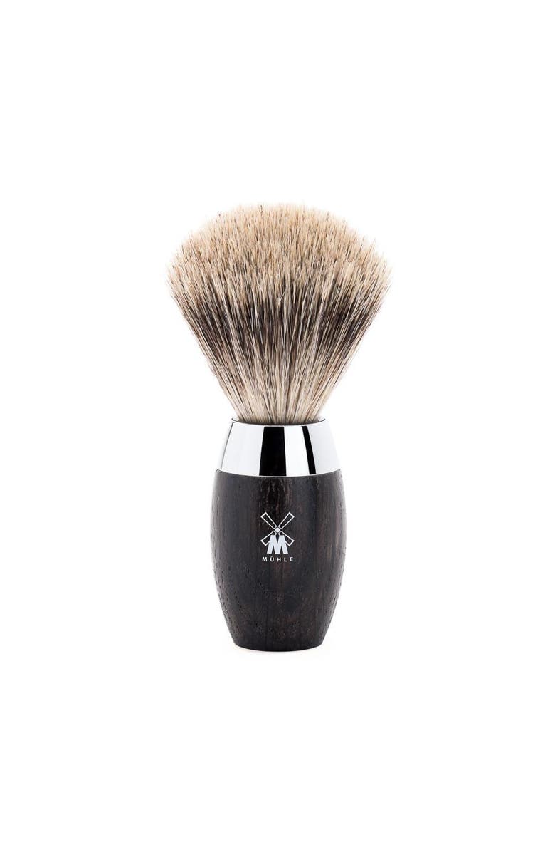 MÜHLE Kosmo Bog Oak Fine Badger Shaving Brush, Main, color, Bog Oak