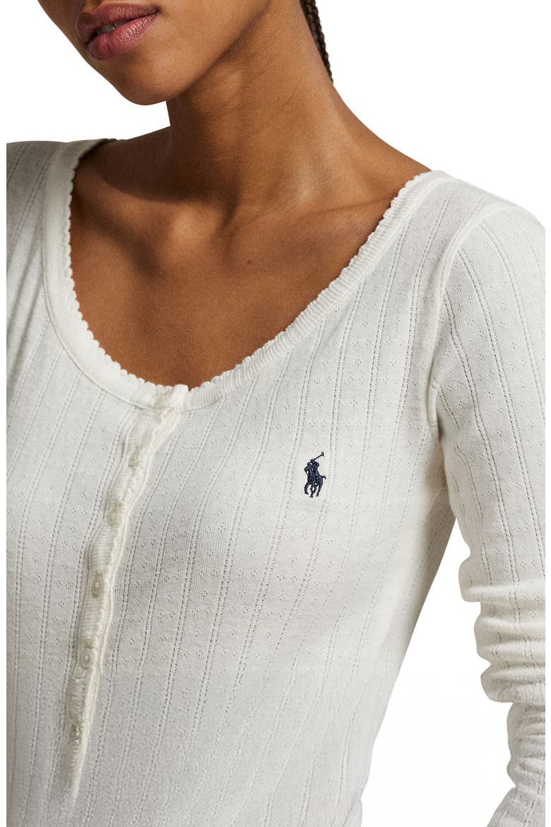 Pointelle Cotton Bodysuit, Alternate, color, EGRET