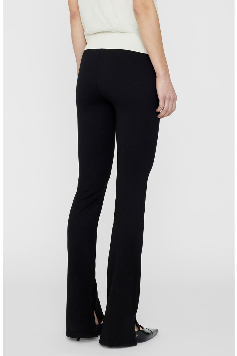 Lex High Waist Pintuck Slim Flare Ponte Pants, Alternate, color, BLACK