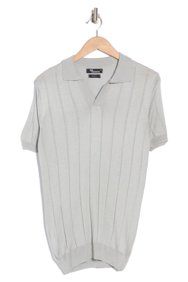 Slim Fit Polo Sweater, Alternate, color, GREY