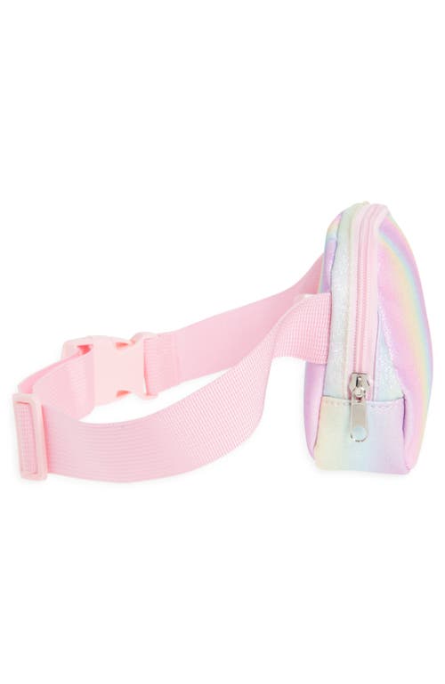 Shop Capelli New York Kids' Ombrè Glitter Crossbody Bag In Pink Pale Multi