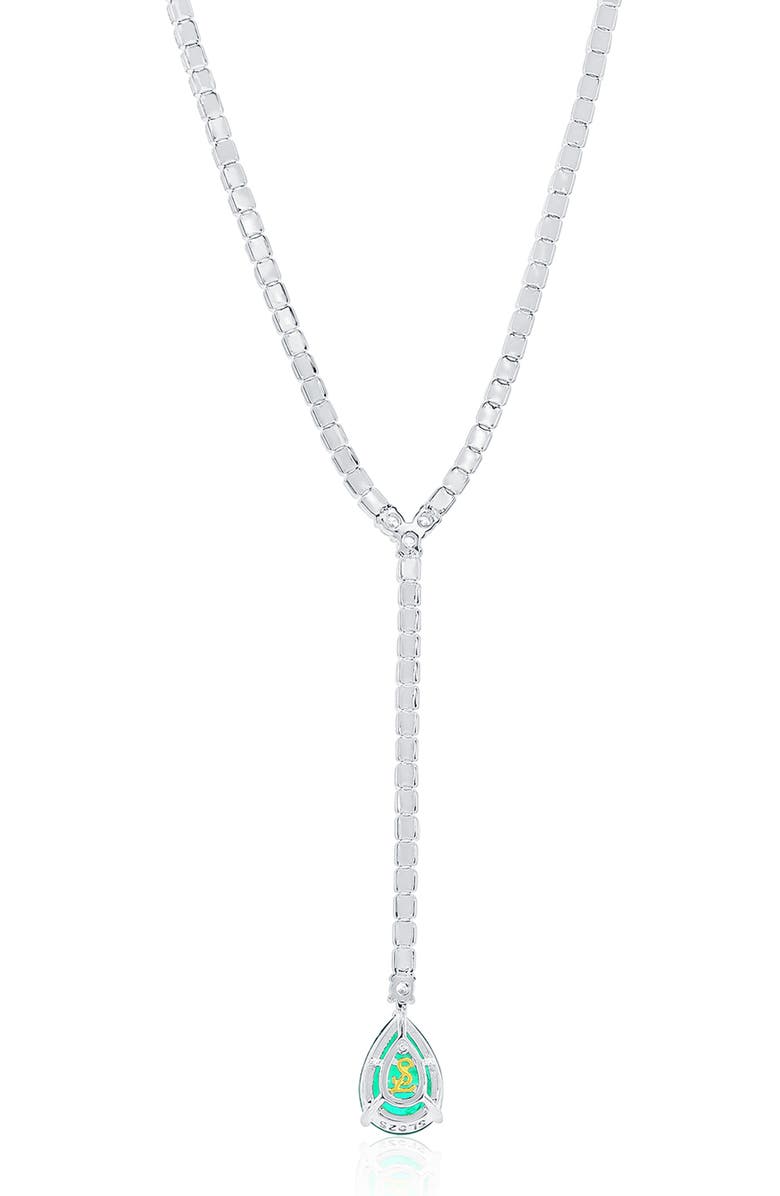 SUZY LEVIAN Gala Lariat Tennis Necklace, Alternate, color, Green