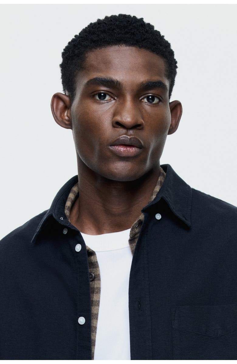 H&M Regular fit oxford shirt, Alternate, color, Black