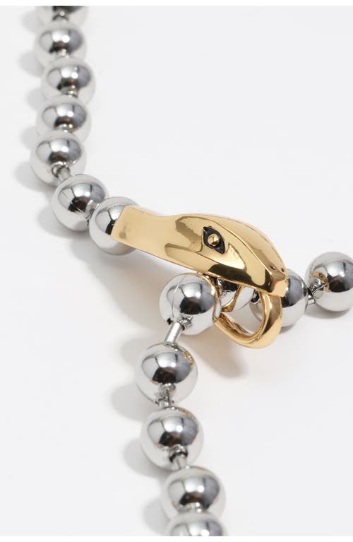 Bimba Y Lola Two-tone Snake Necklace In Metallic
