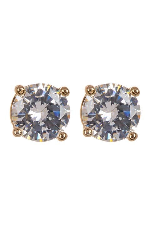 Sterling Silver Round Cut CZ Studs - 1.00 ctw