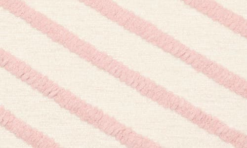 Tahari Asymmetrical Stripe Bouclé Accent Pillow In Pink