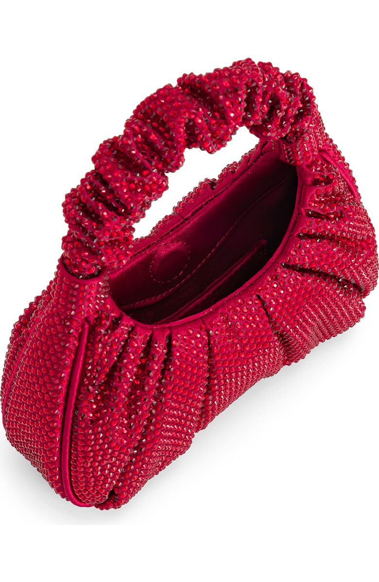 JW PEI Gabbi Rhinestone Ruched Hobo, Alternate, color, Red