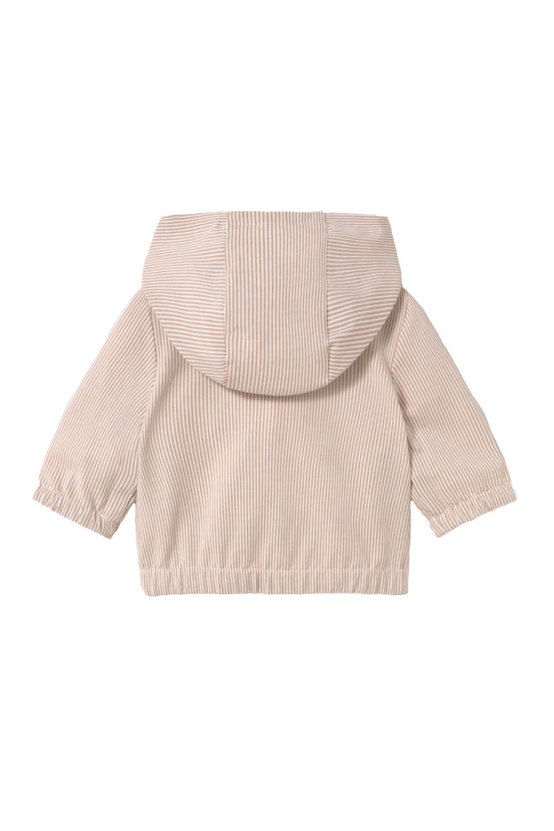 Striped Hooded Jacket, Alternate, color, Beige