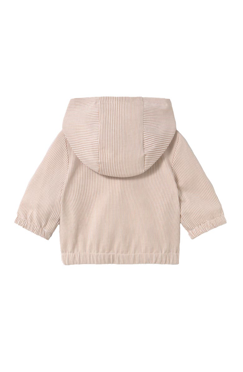 Mayoral Striped Hooded Jacket, Alternate, color, Beige