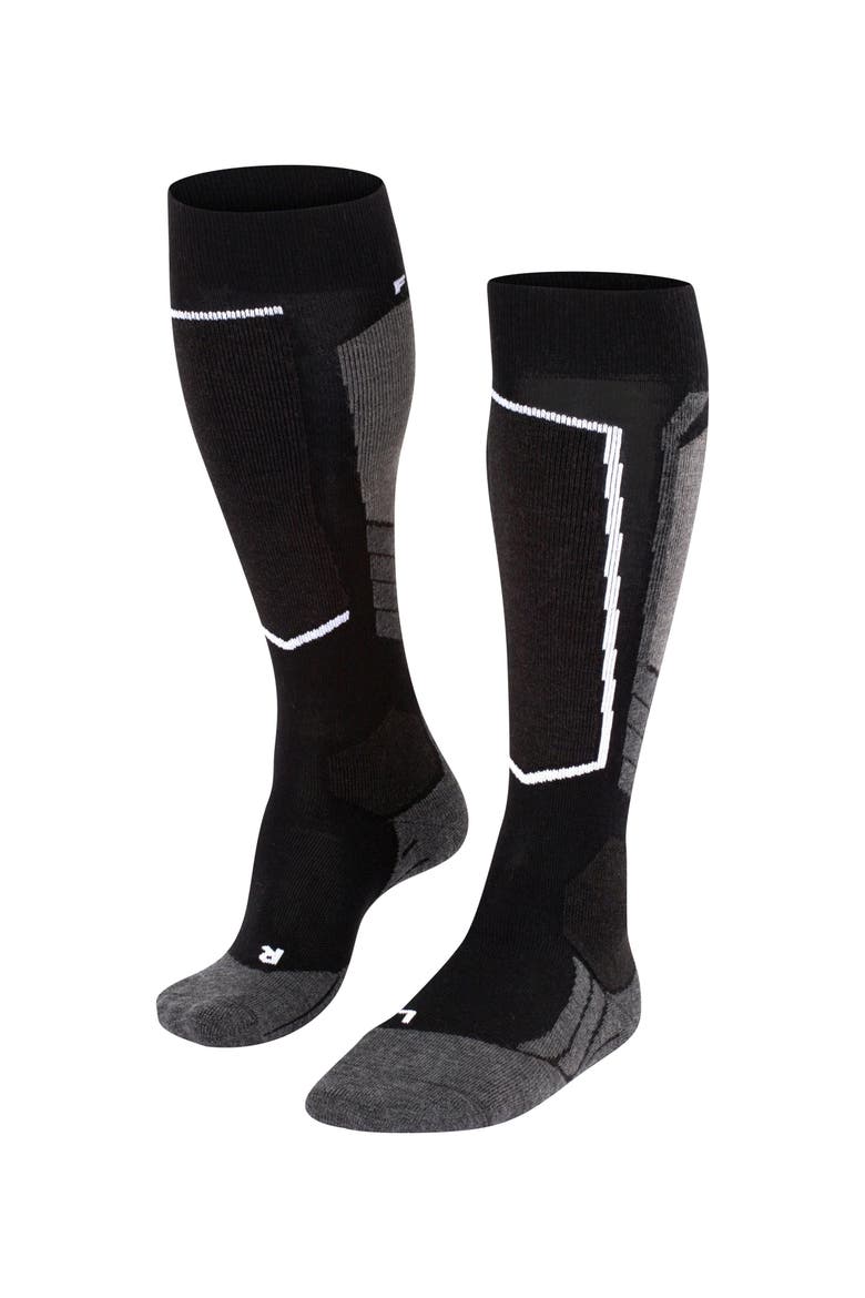 SK2 Intermediate Wool Ski Socks, Main, color, Black-Mix