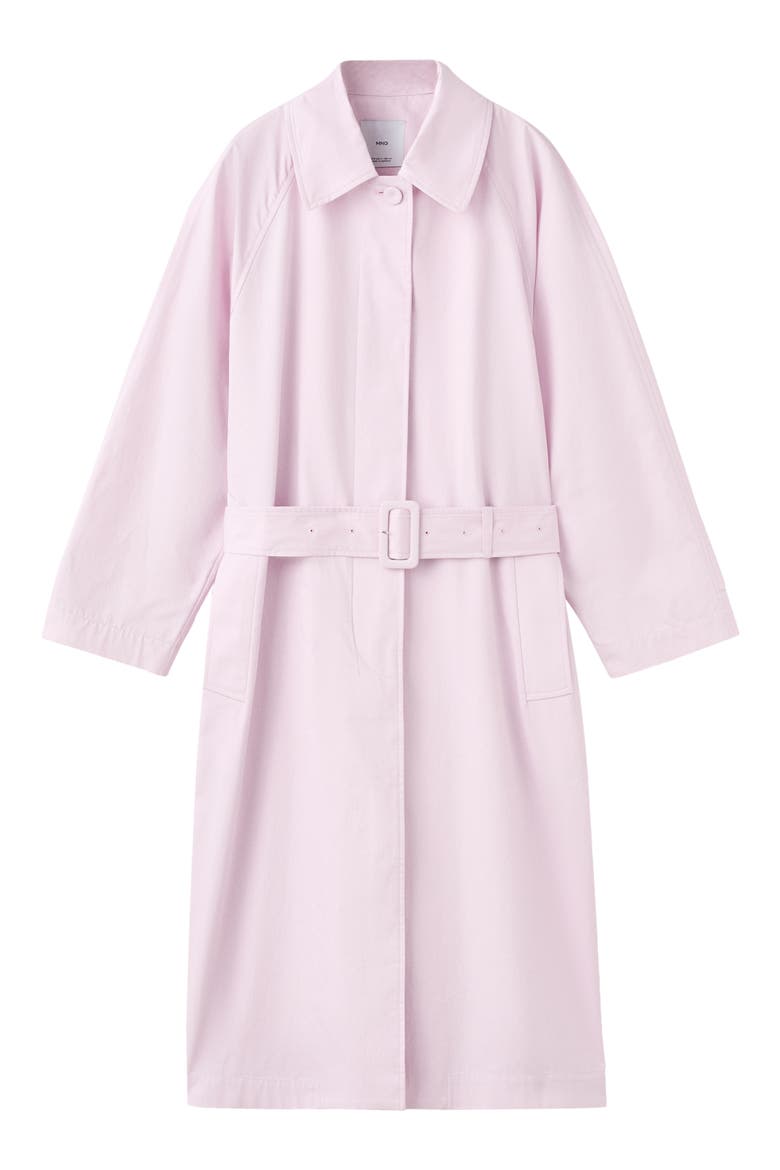 Long Trench Coat With Belt, Main, color, PINK