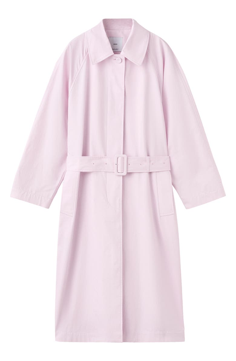 MANGO Long Trench Coat With Belt, Main, color,