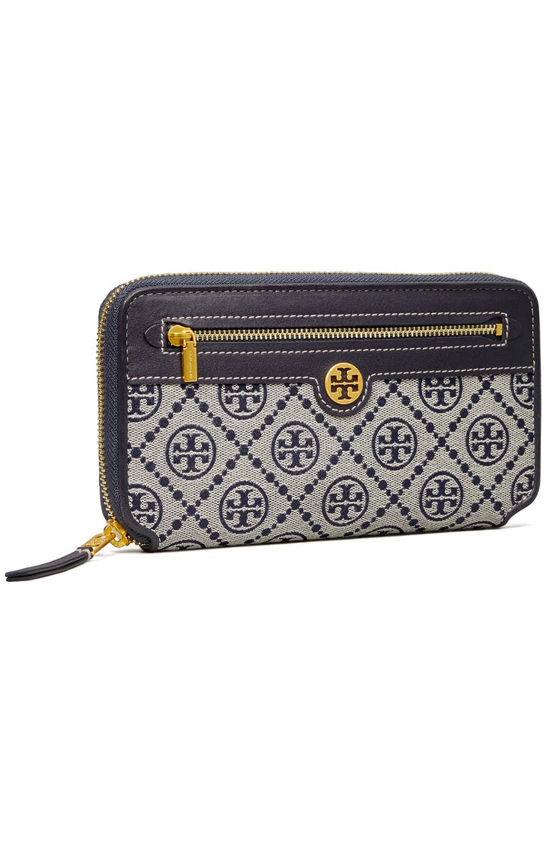 Tory Burch T Monogram Jacquard Continental Wallet, Alternate, color, 