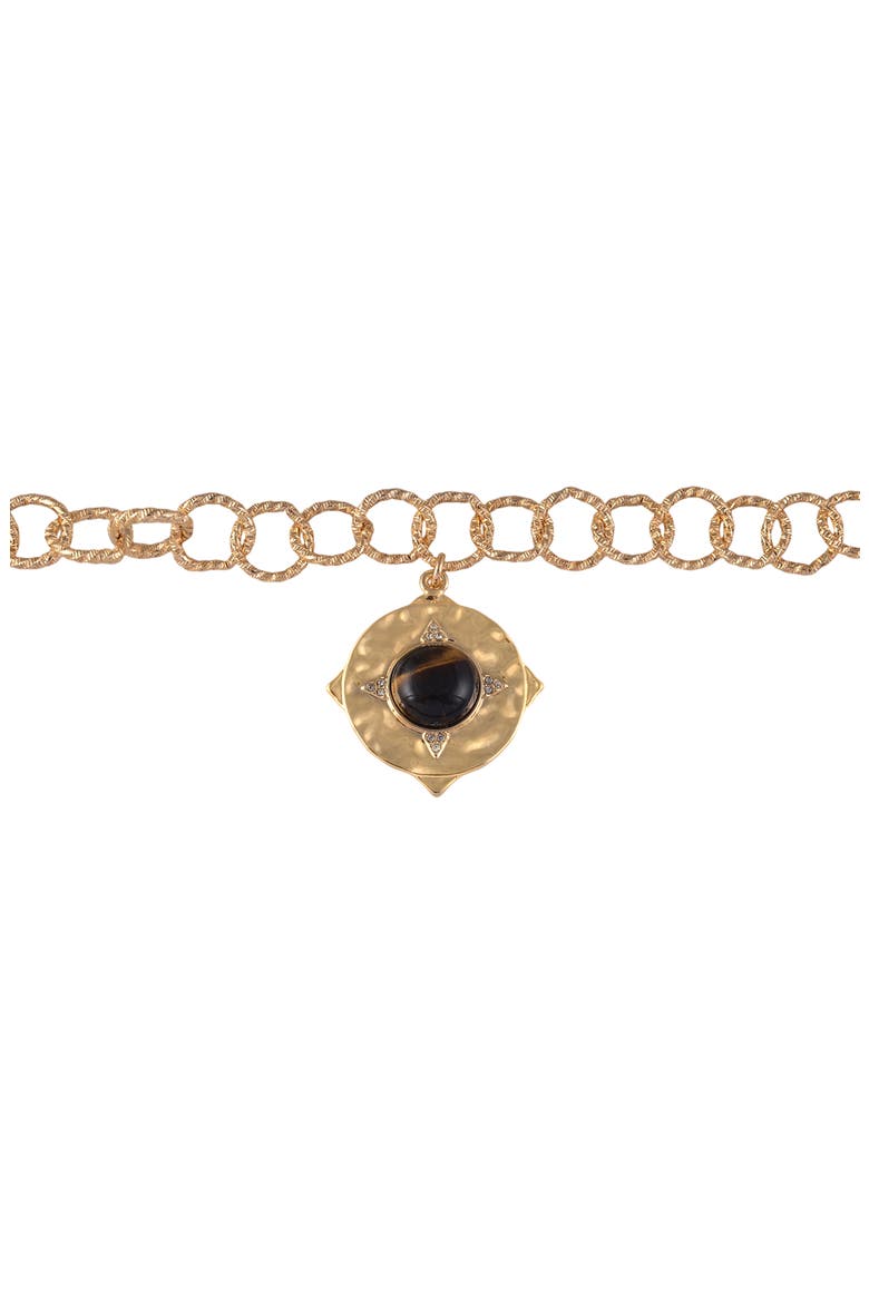 Tiger's Eye Pendant Necklace, Alternate, color, BROWN