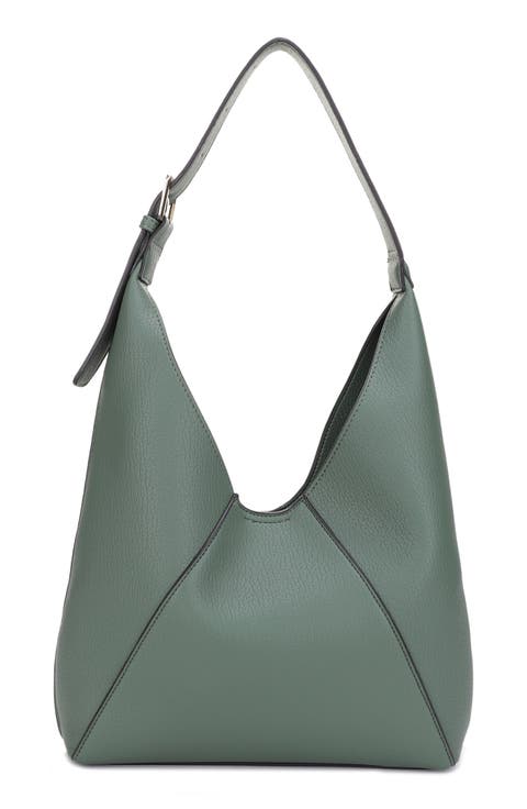 Peyton Medium Faux Leather Hobo Bag