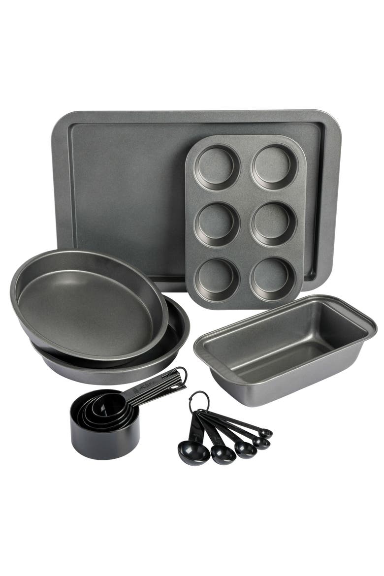 95-Piece Complete Kitchen Set with Cookware, Dinnerware, Flatware & Tools, Alternate, color, Black