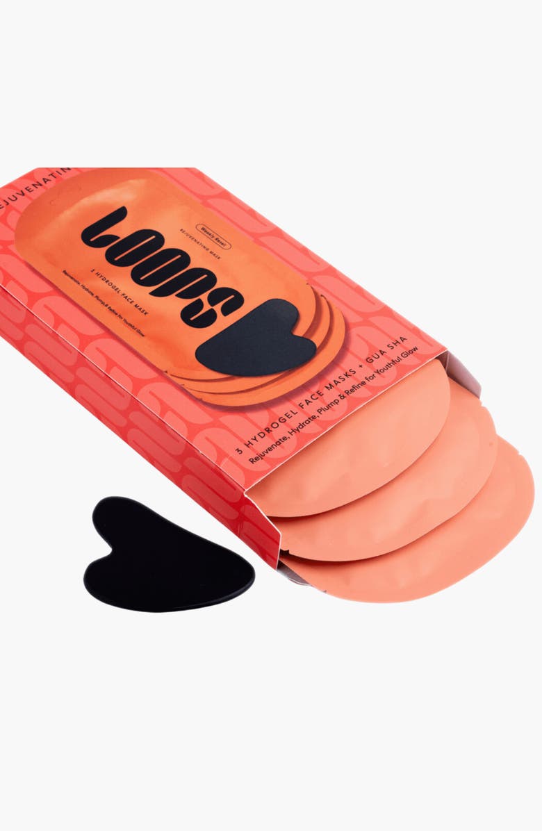 LOOPS Holiday Rejuvenating Sheet Mask & Gua Sha Set, Alternate, color,