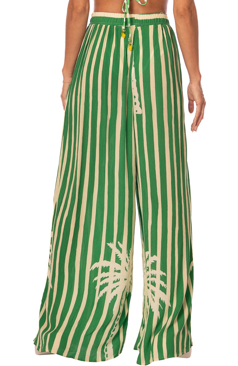 Maaji Ophelia Wide Leg Cover-Up Pants, Alternate, color, Green