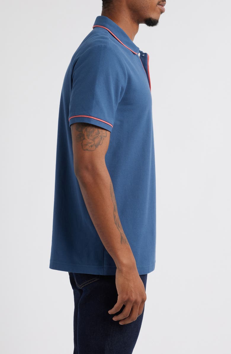 Original Penguin Earl Tipped Logo Embroidered Organic Cotton Piqué Polo, Alternate, color,