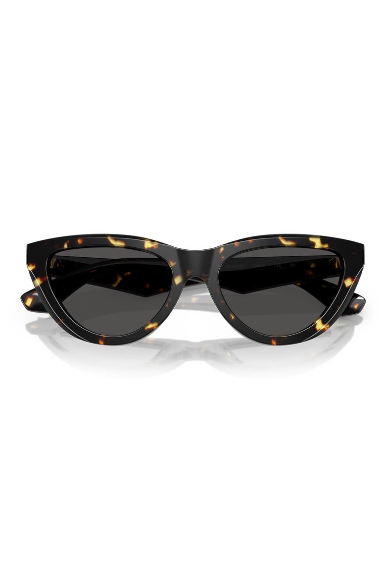 55mm Cat Eye Sunglasses, Main, color, BROWN/ MUSTARD TORT