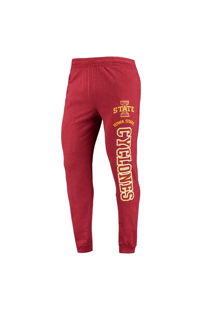 CONCEPTS SPORT Men's Concepts Sport Cardinal/Heather Charcoal Iowa State Cyclones Meter Long Sleeve Hoodie T-Shirt & Jogger Pajama Set, Alternate, color, Cardinal