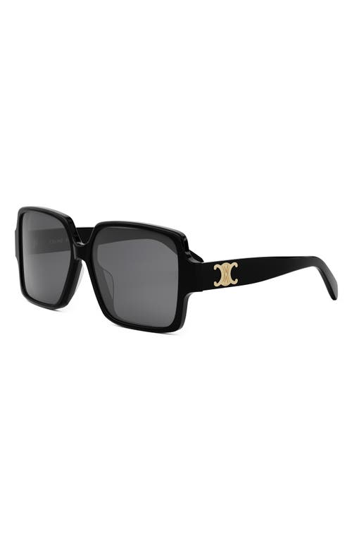 Celine Cl40316u Triomphe 01a Nero Sunglasses In Black