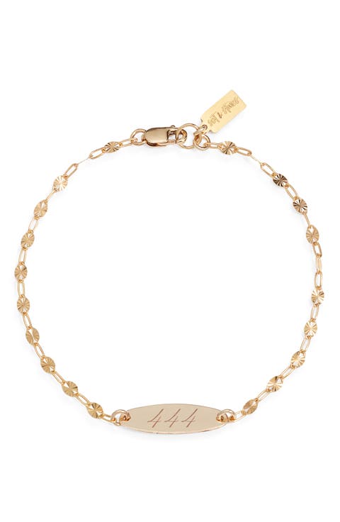 Engraved Angel Number Bracelet