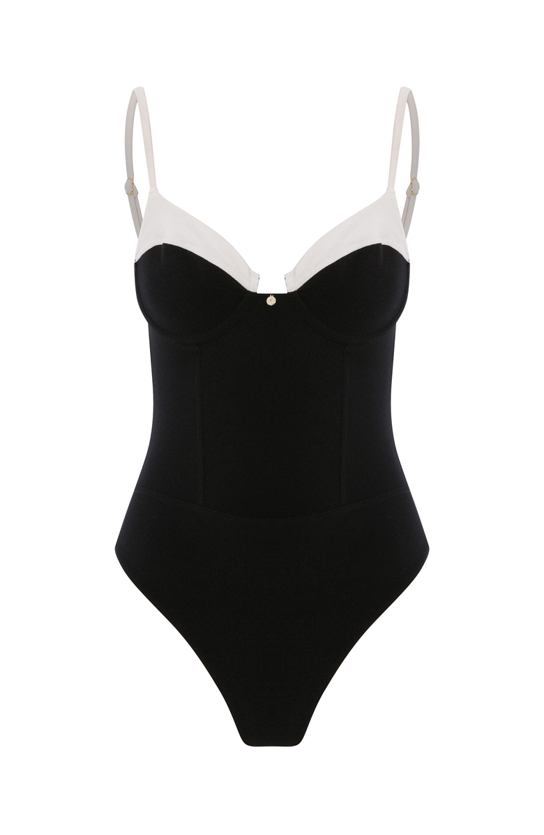 House Of Silk Clair Swimsuit, Alternate, color, Black